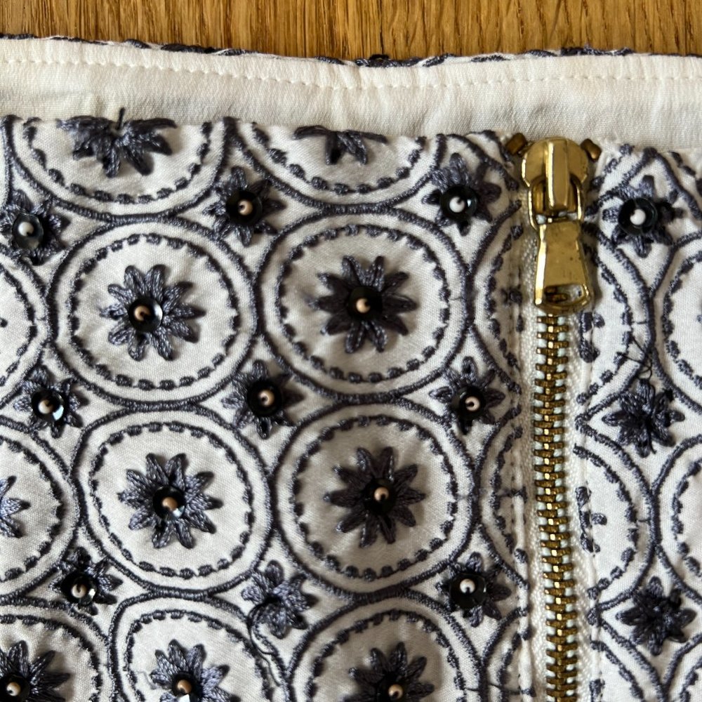 J Crew Sequin Blue Skirt